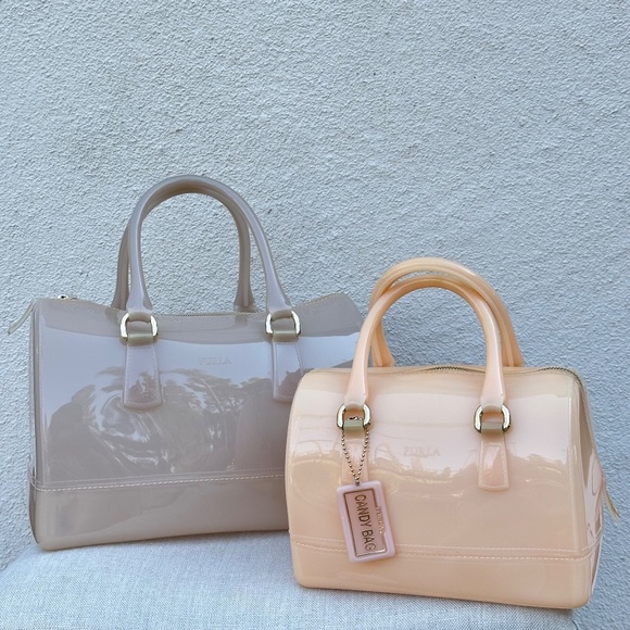 Furla Candy Boston Tote – Large Stone Jelly PVC Bag - Picture 3 of 10